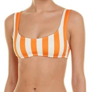 Solid&Striped Elle bikini top sizeS  orange stripe